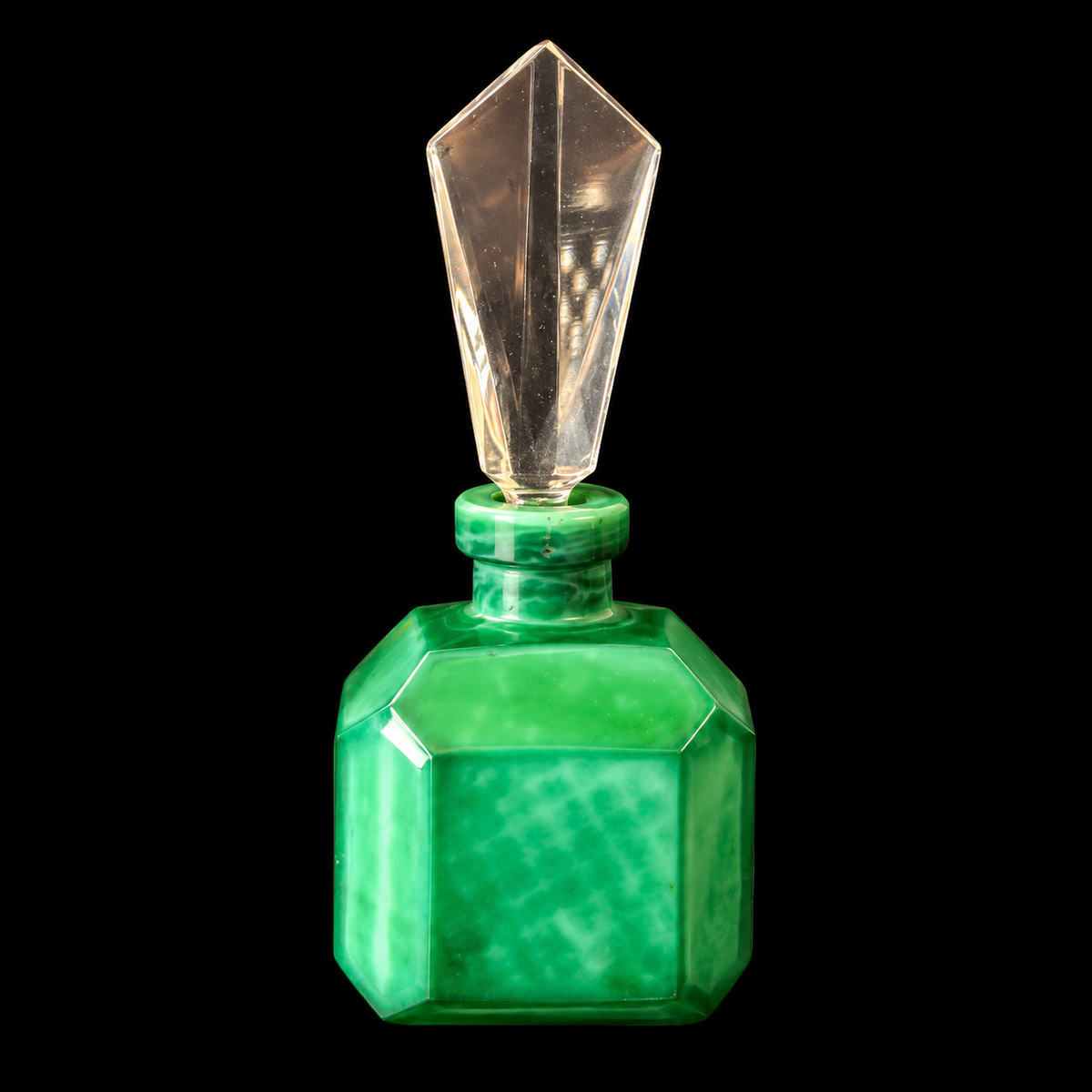 Vintage Bohemia Glass Perfume Bottle, Czech Republic, OUTLET