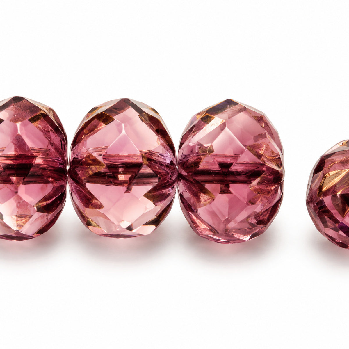 Special Cut Faceted Fire Polished Beads, T0210 Bronze (t0210-14415), Glass, Czech Republic