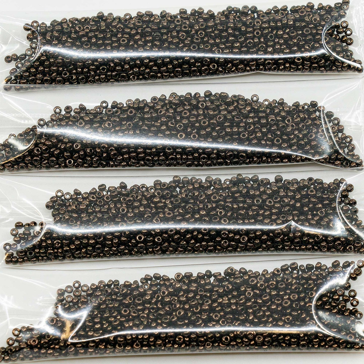 OUTLET 10 克 Preciosa Ornela 种子珠,圆孔,散装,11/0 x 毫米,黑铜色 (-23980-14415),玻璃,捷克共和国