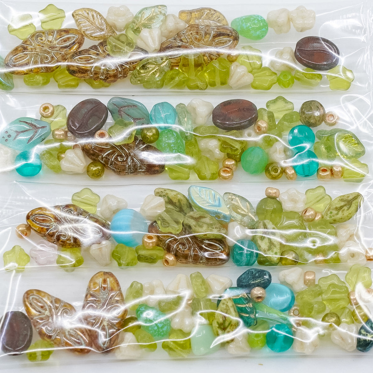 OUTLET 10 grams Glass Bead Mix By Kids, size mix, (MIX 008), Glass, Czech Republic