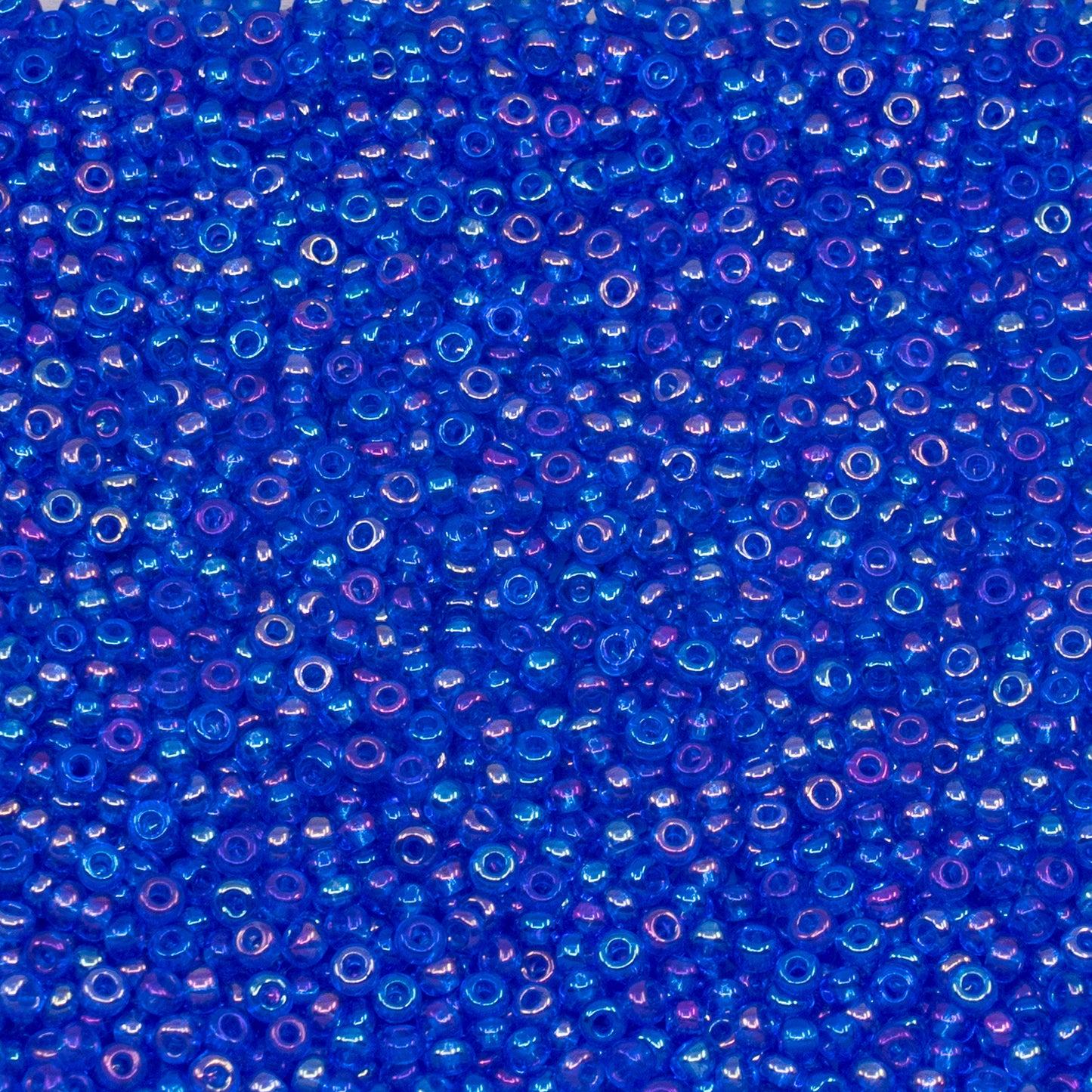 OUTLET 10 grams Preciosa Ornela Seed Beads, Round Hole, Loose, 10/0, sapphire, rainbow (31050), Glass, Czech Republic