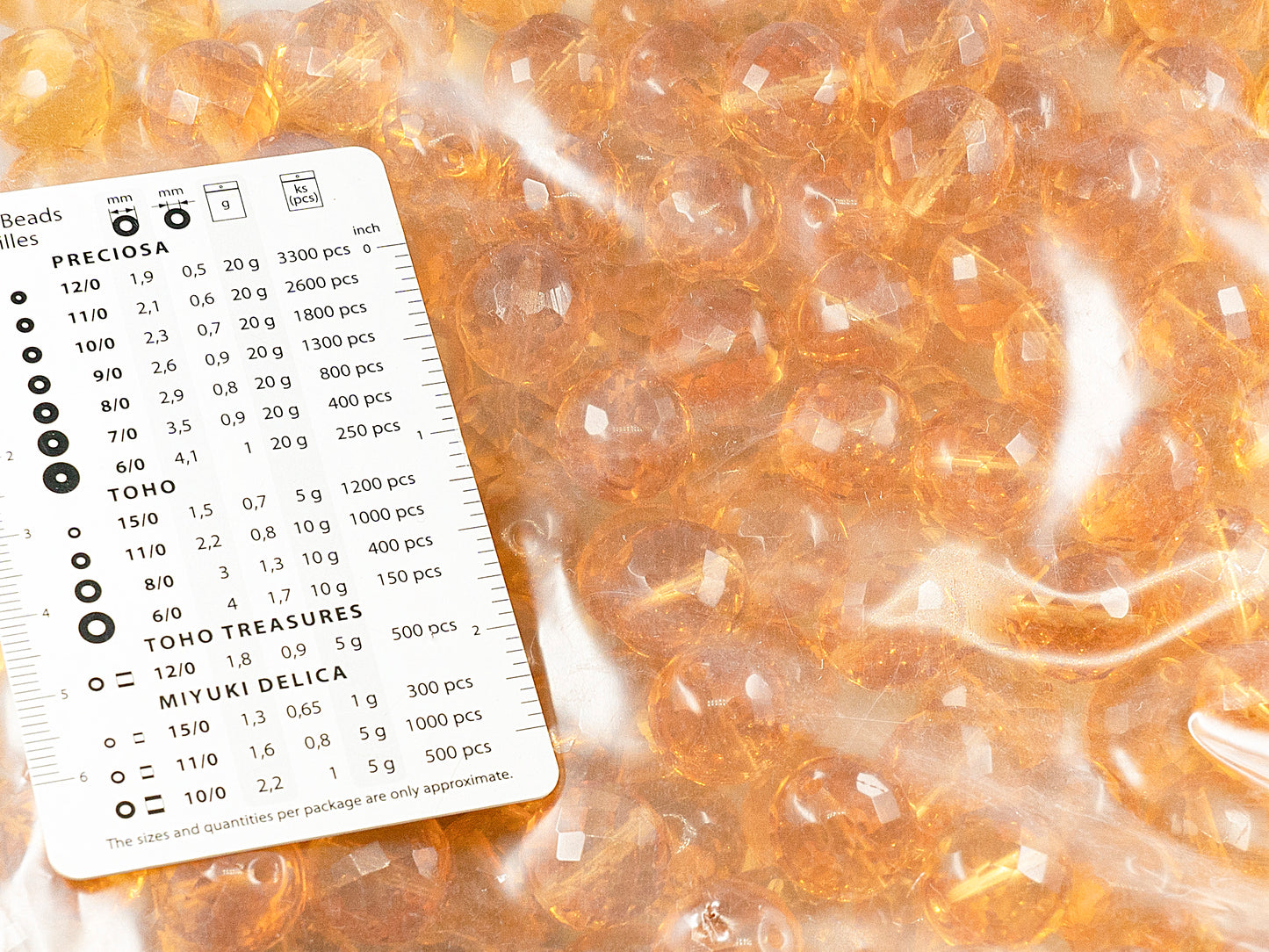 OUTLET 250g Faceted Fire Polished Round Beads , 16 x 16 mm, Transparent Orange (10030), Glass, Czech Republic