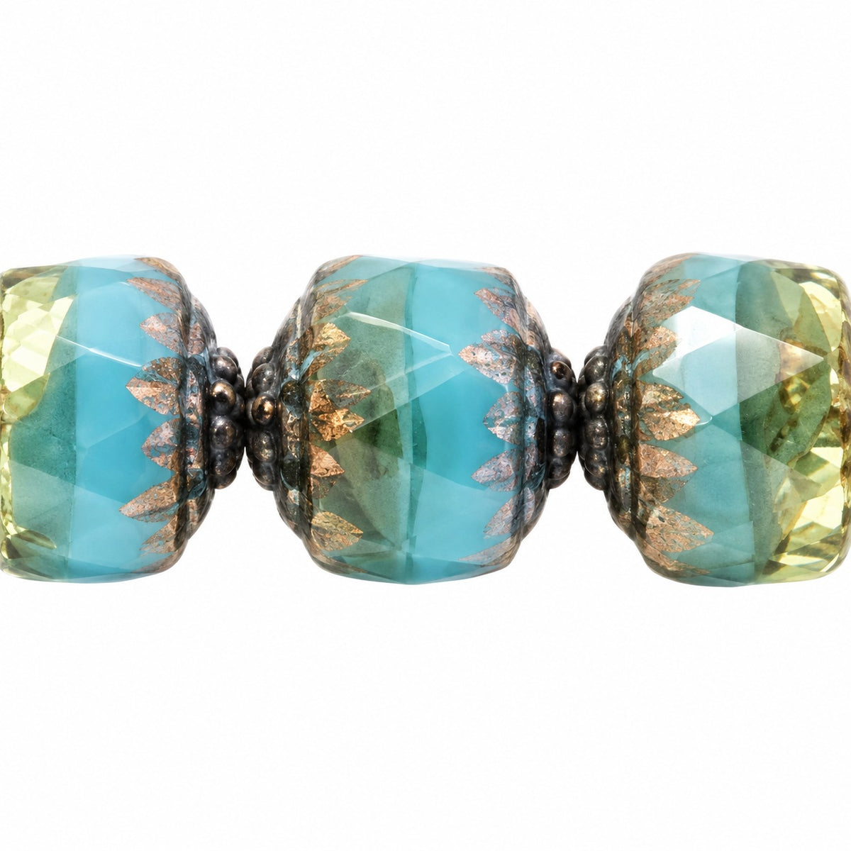 Cathedral Faceted Fire Polished Beads, X3200 Bronze (x3200-14415), Glass, Czech Republic
