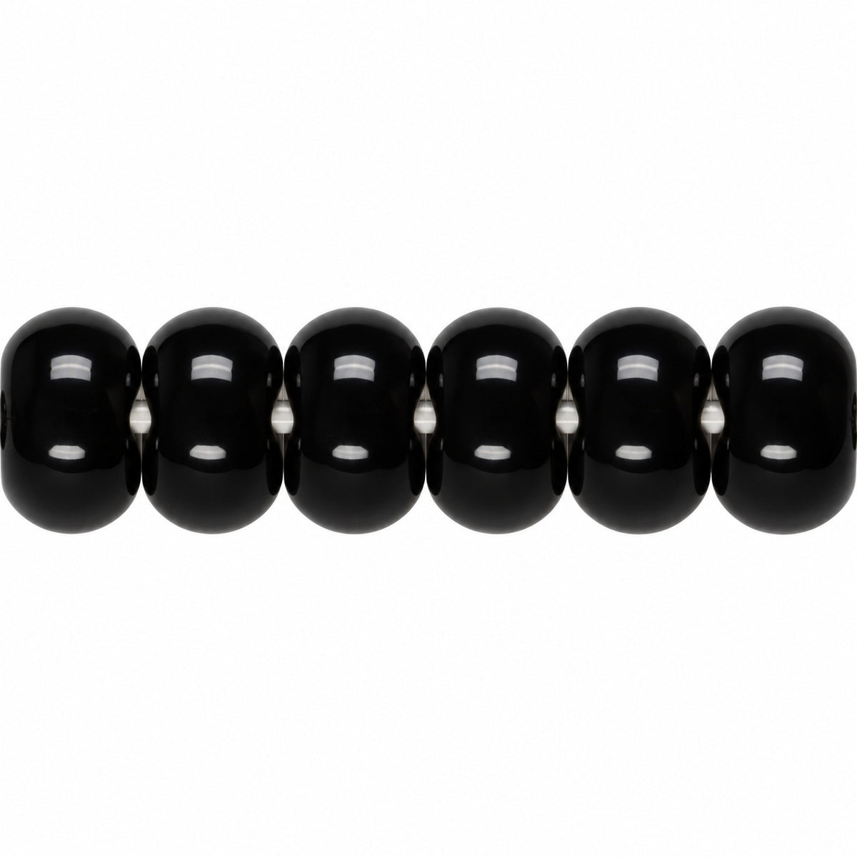 Knebl Beads, Black (23980), Glass, Czech Republic