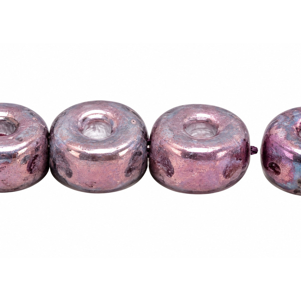Triple Hole Beads, Crystal, Transparent 111-77-794 8X4Mm 00030, Chalk White Vega Iris (03000-15781), Glass, Czech Republic