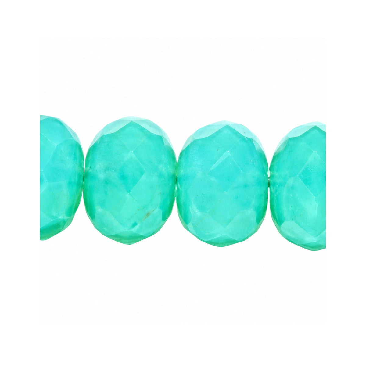 Special Cut Faceted Fire Polished Beads, Opal Aqua (61100), Glass, Czech Republic