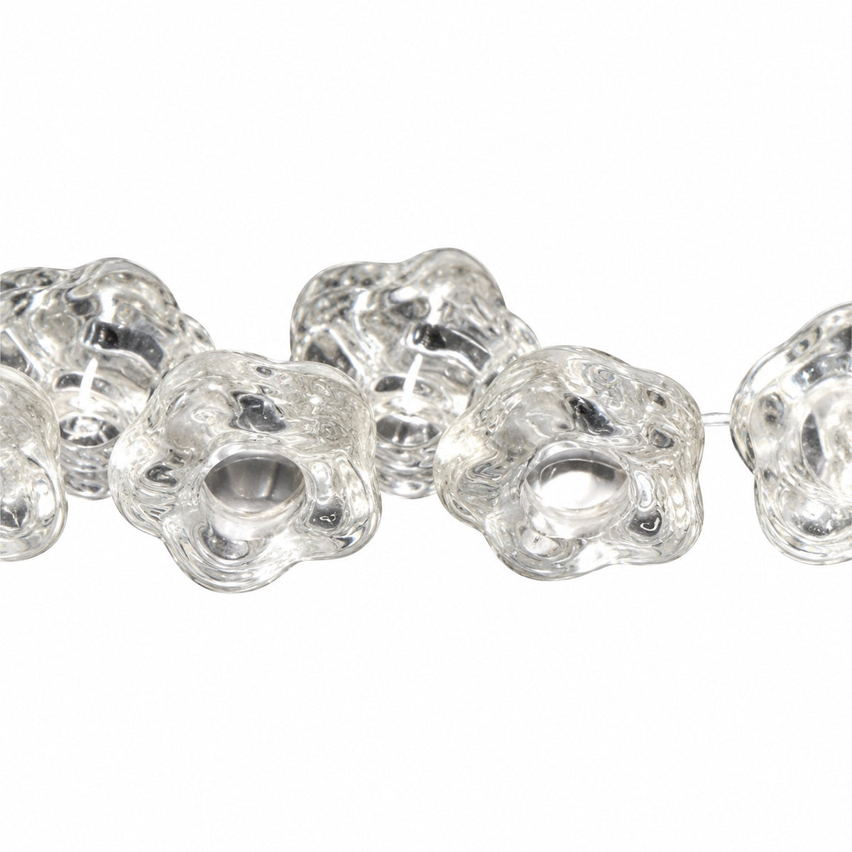 Forget Me Not Beads, Crystal (00030), Glass, Czech Republic