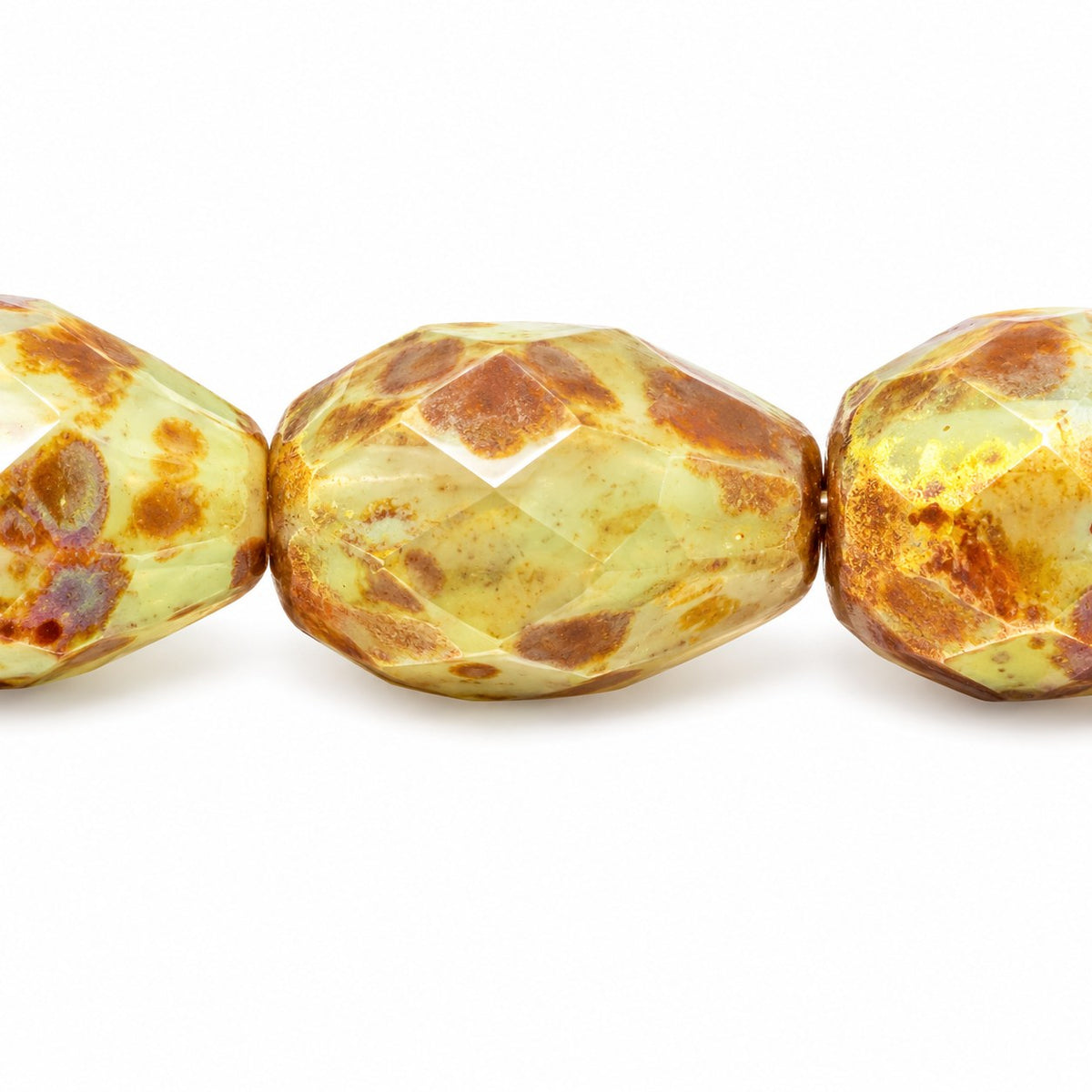 Faceted Fire Polished Beads Special Cut, Copper Lined Stain Strong (54200-86805), Glass, Czech Republic