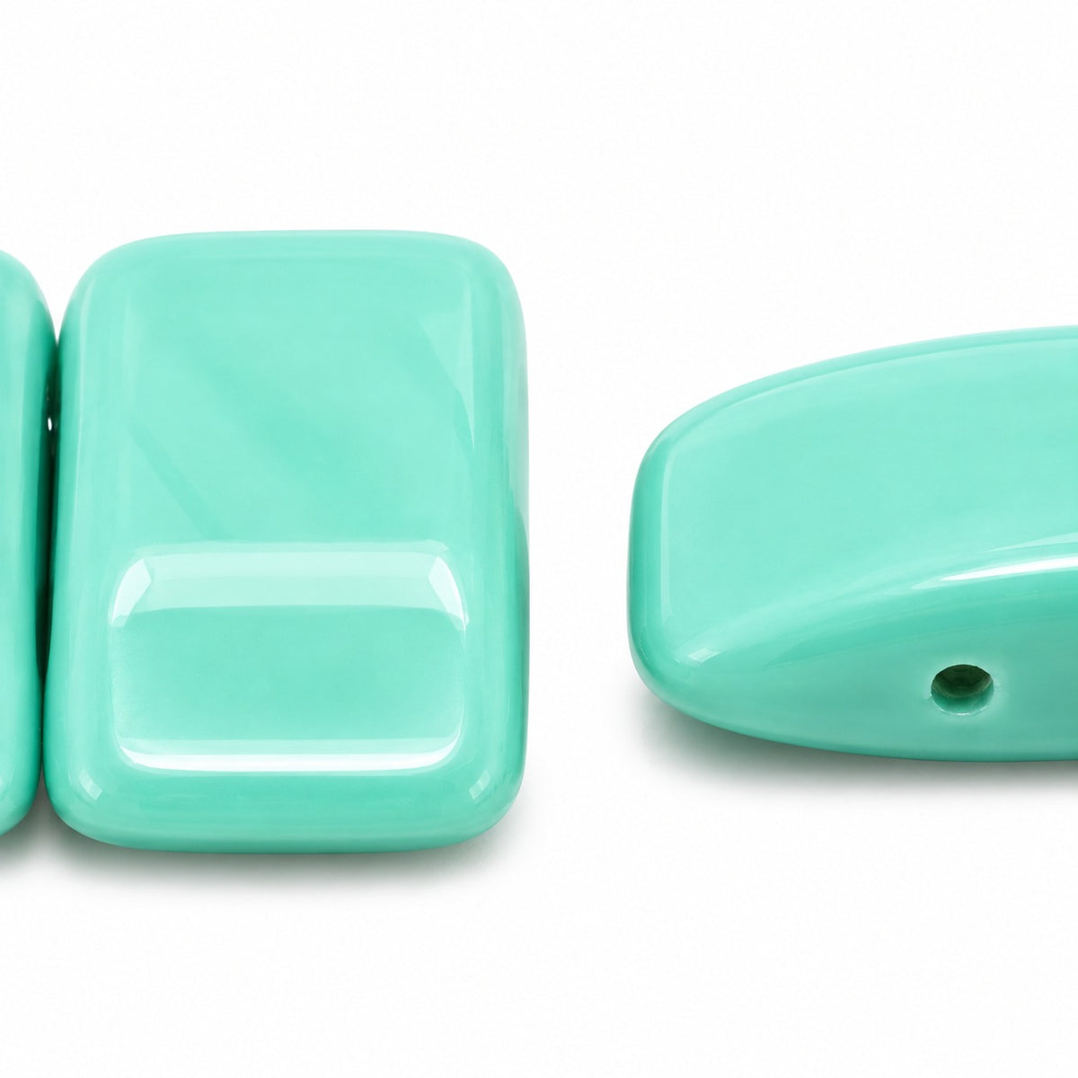 Carrier Beads, Turquoise (63130), Glass, Czech Republic