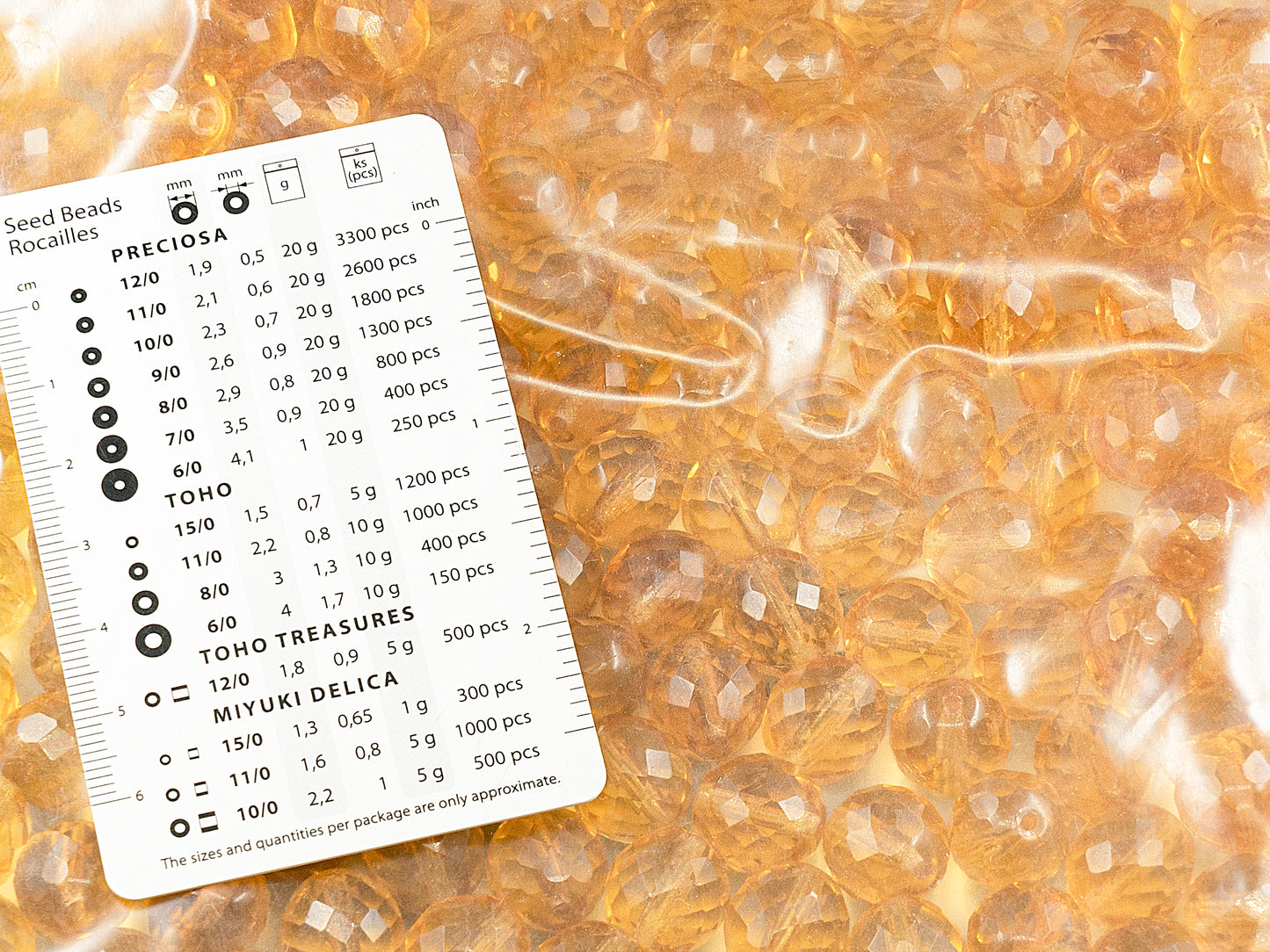 アウトレット 250g ファセット加工 ファイアポリッシュ ラウンドビーズ 14 x 14 mm 透明ライトトパーズイエロー (10020) ガラス チェコ共和国