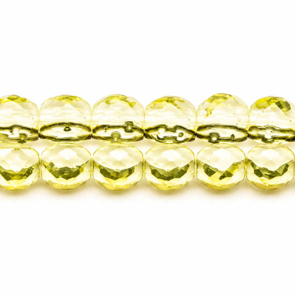 Special Cut Faceted Fire Polished Beads, Transparent Yellow (80130), Glass, Czech Republic