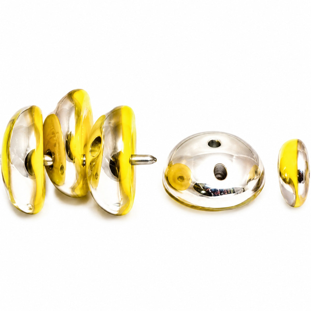 Piggy Beads, Bright Yellow Crystal Silver Half Coating (83130-27001), Glass, Czech Republic
