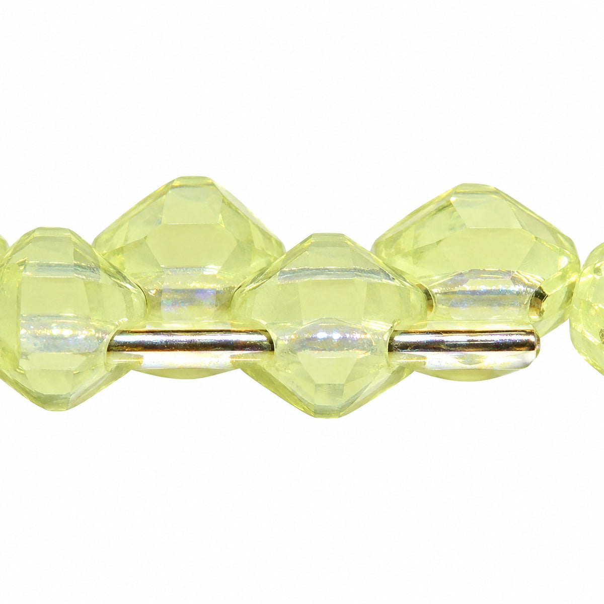 Silky 2-Hole Square Beads, Opal Yellow (81000), Glass, Czech Republic
