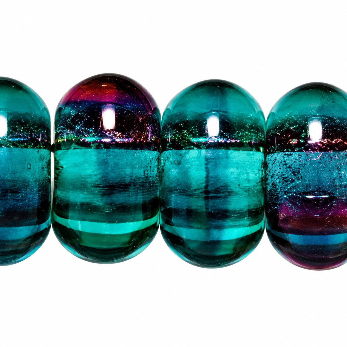 Pressed Rondelle With Large Hole Beads, T0170 (t0170), Glass, Czech Republic