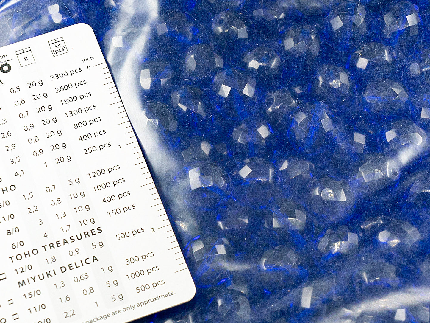 アウトレット 250g ファセット加工 ファイアポリッシュ ラウンドビーズ 14 x 14 mm 透明ブルー (30080) ガラス チェコ共和国