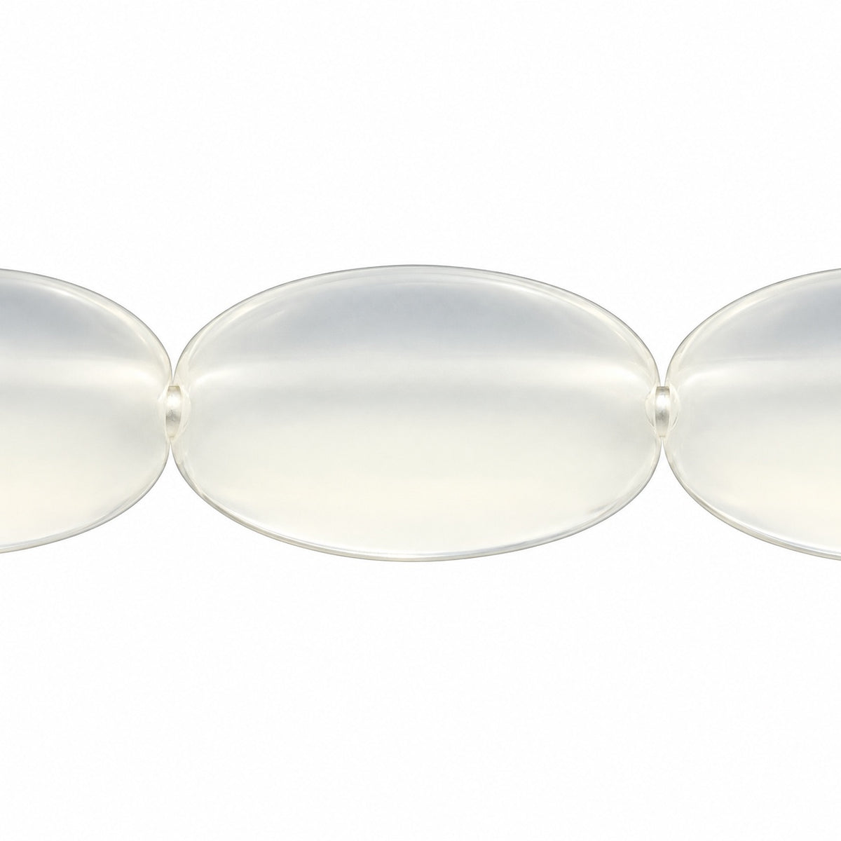Oval Beads, Crystal Matte (00030-84110), Glass, Czech Republic
