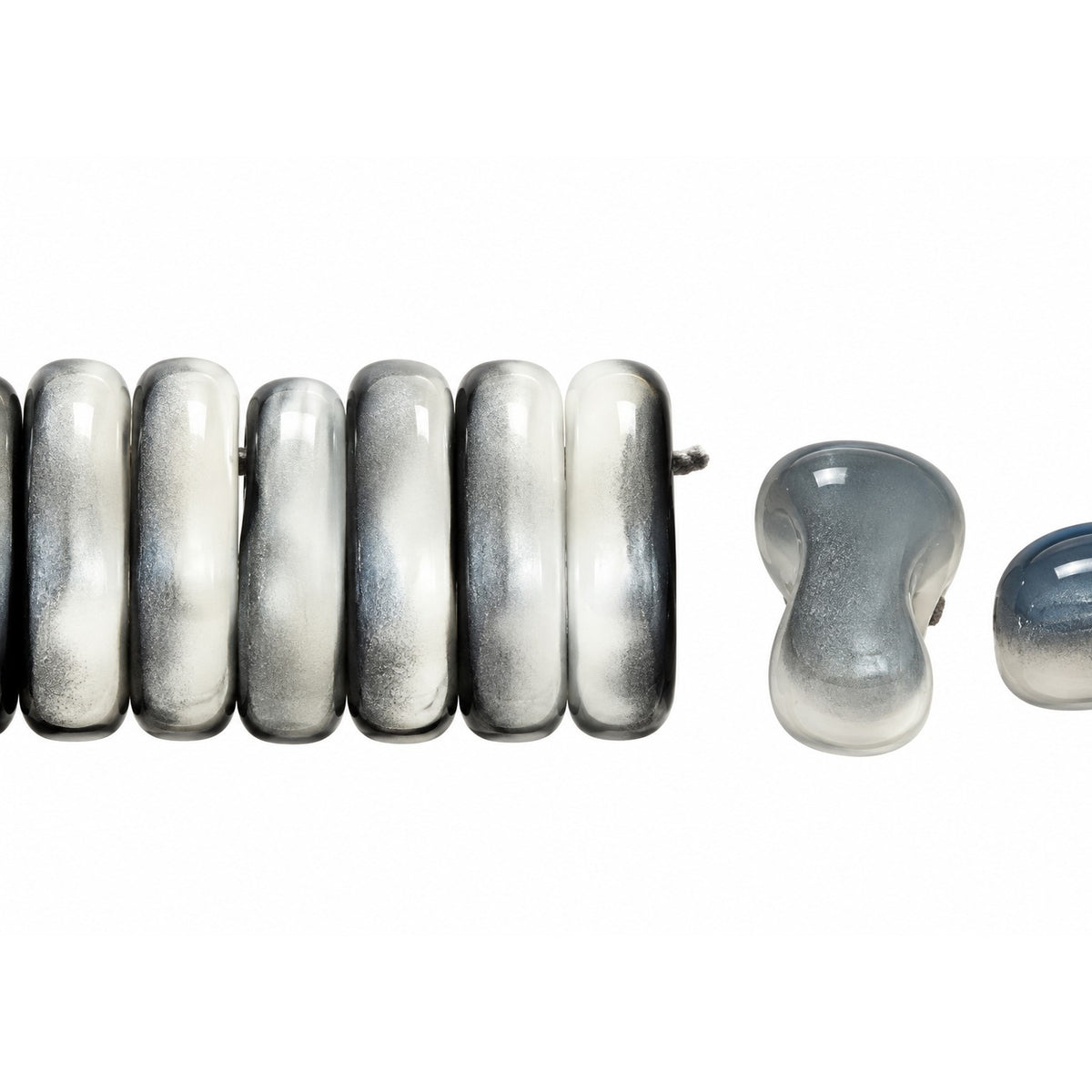 2-Hole Pressed Beads, Chalk White Matte 23101 (03000-84110-23101), Glass, Czech Republic