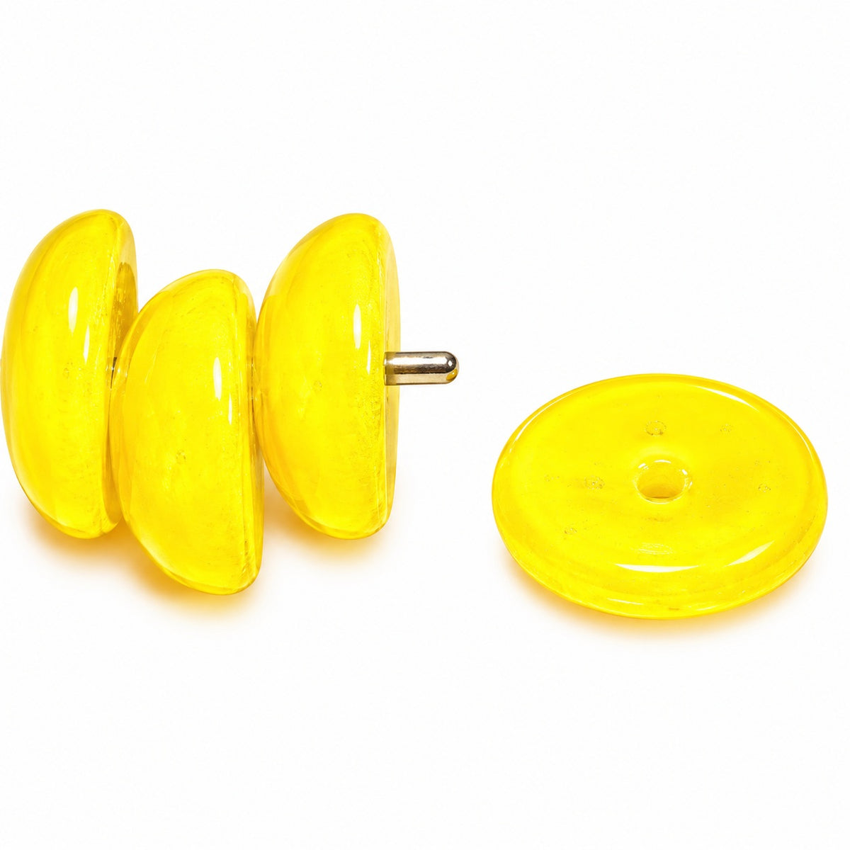 Piggy Beads, Bright Yellow Ab (83130-28701), Glass, Czech Republic