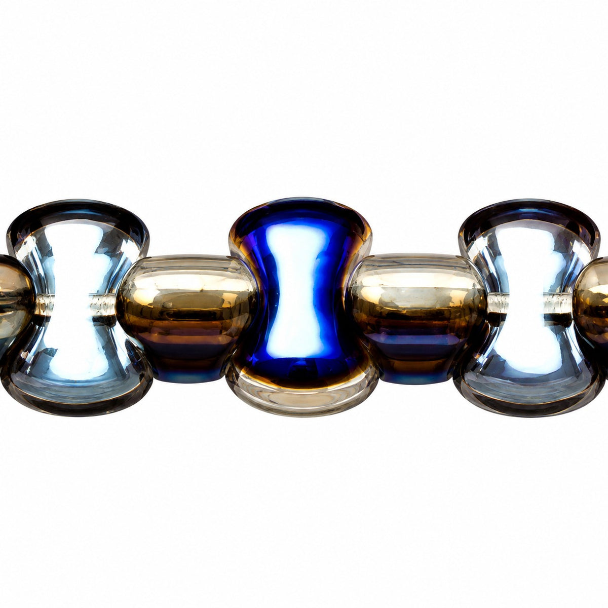 Shaped Pressed Beads, Crystal 22201 (00030-22201), Glass, Czech Republic