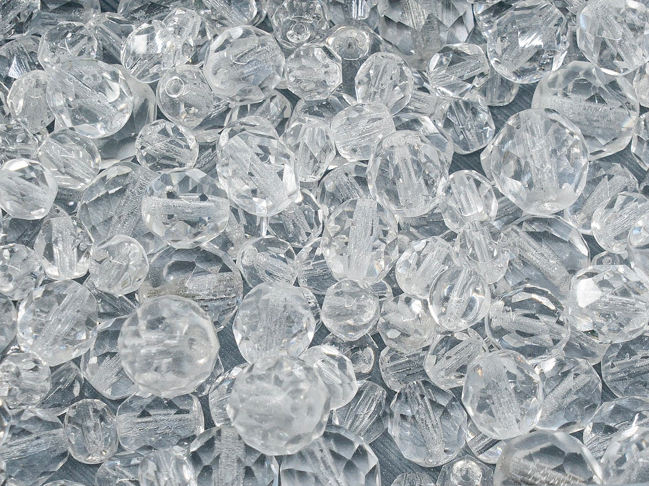 OUTLET Faceted Round Beads, mm, Glass, Czech Republic