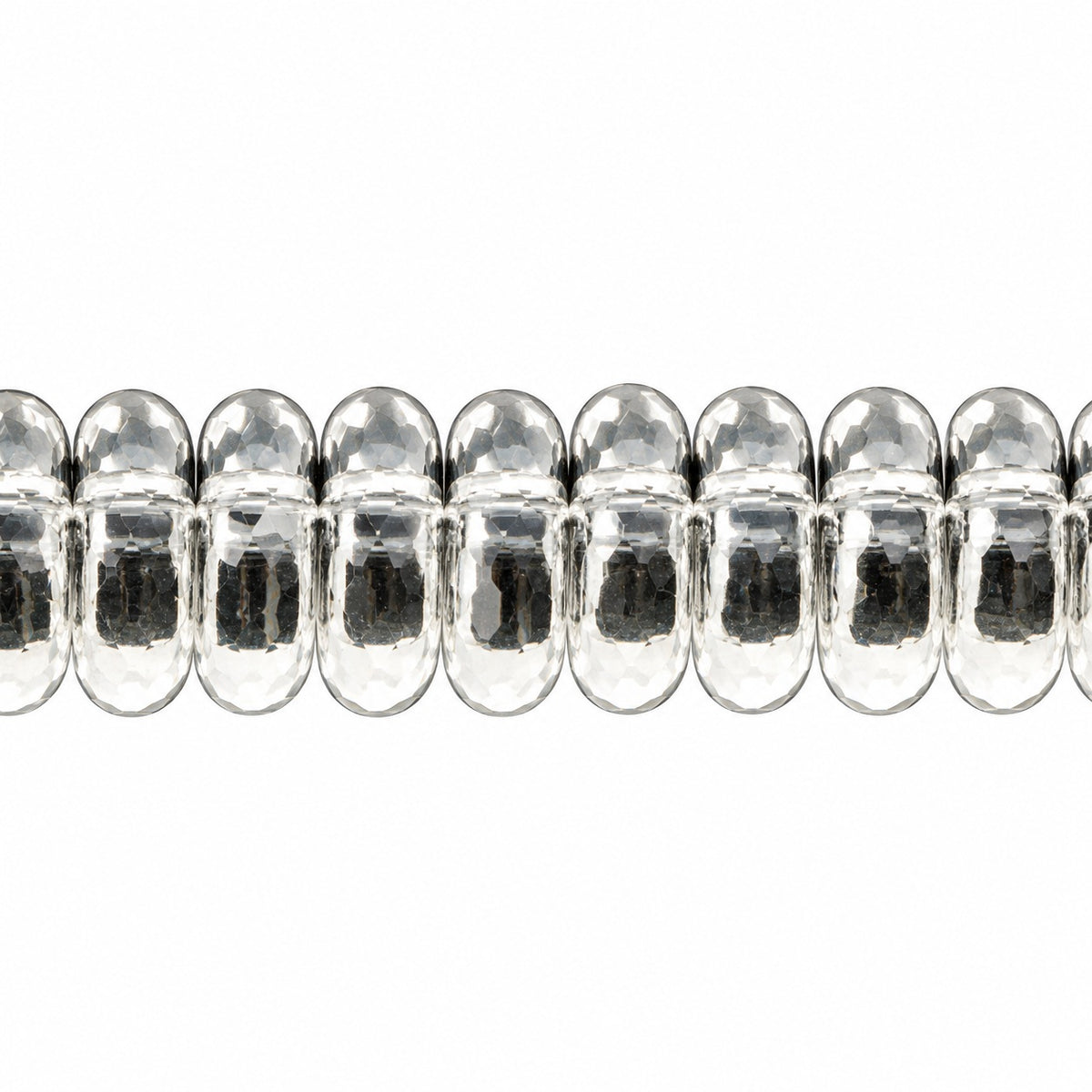 Squarelet Beads, Crystal (00030), Glass, Czech Republic
