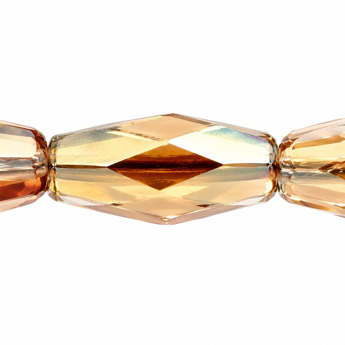 Fire Polished Faceted Oval Beads, Crystal 22501 (00030-22501), Glass, Czech Republic