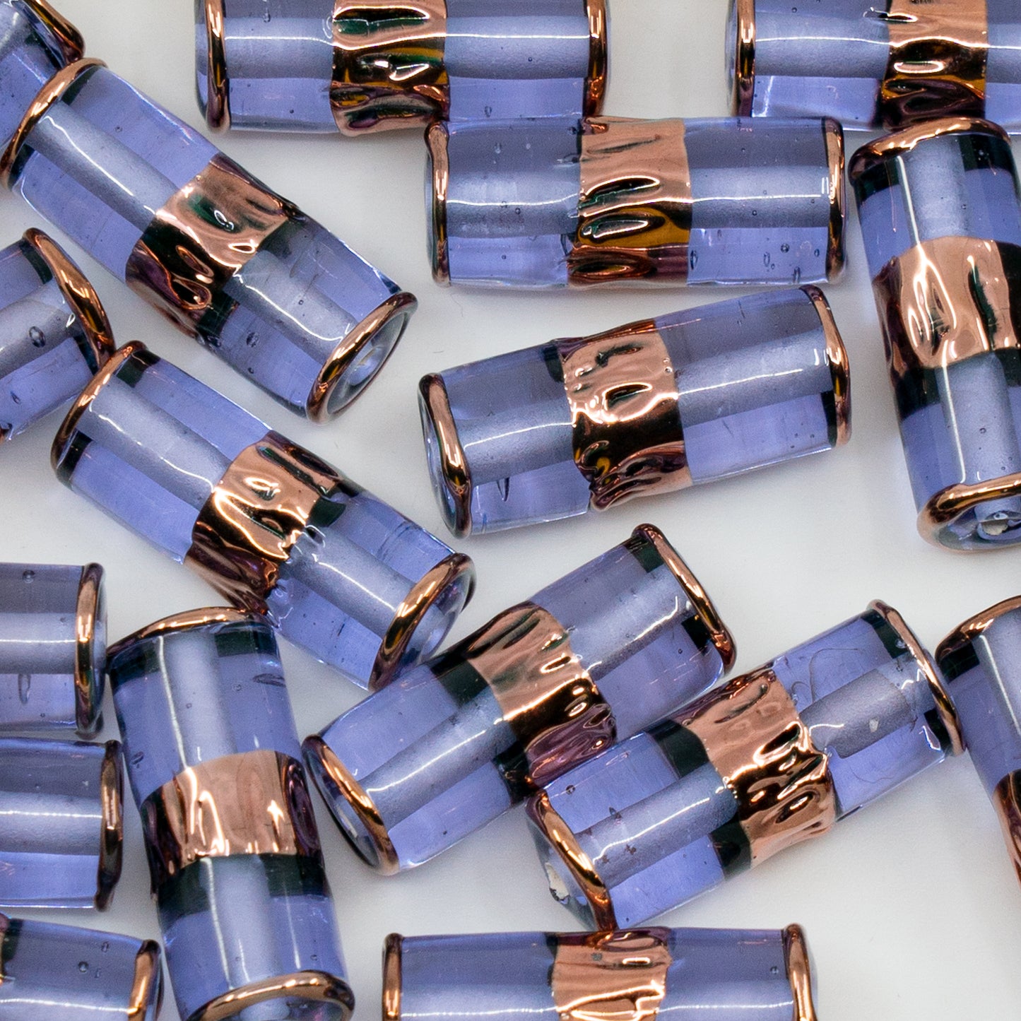 OUTLET 1 pc Handmade Lampwork Beads (562), 20 x 8 mm, 562 Transparent Light Amethyst B (00562-20010-b), Glass, Czech Republic