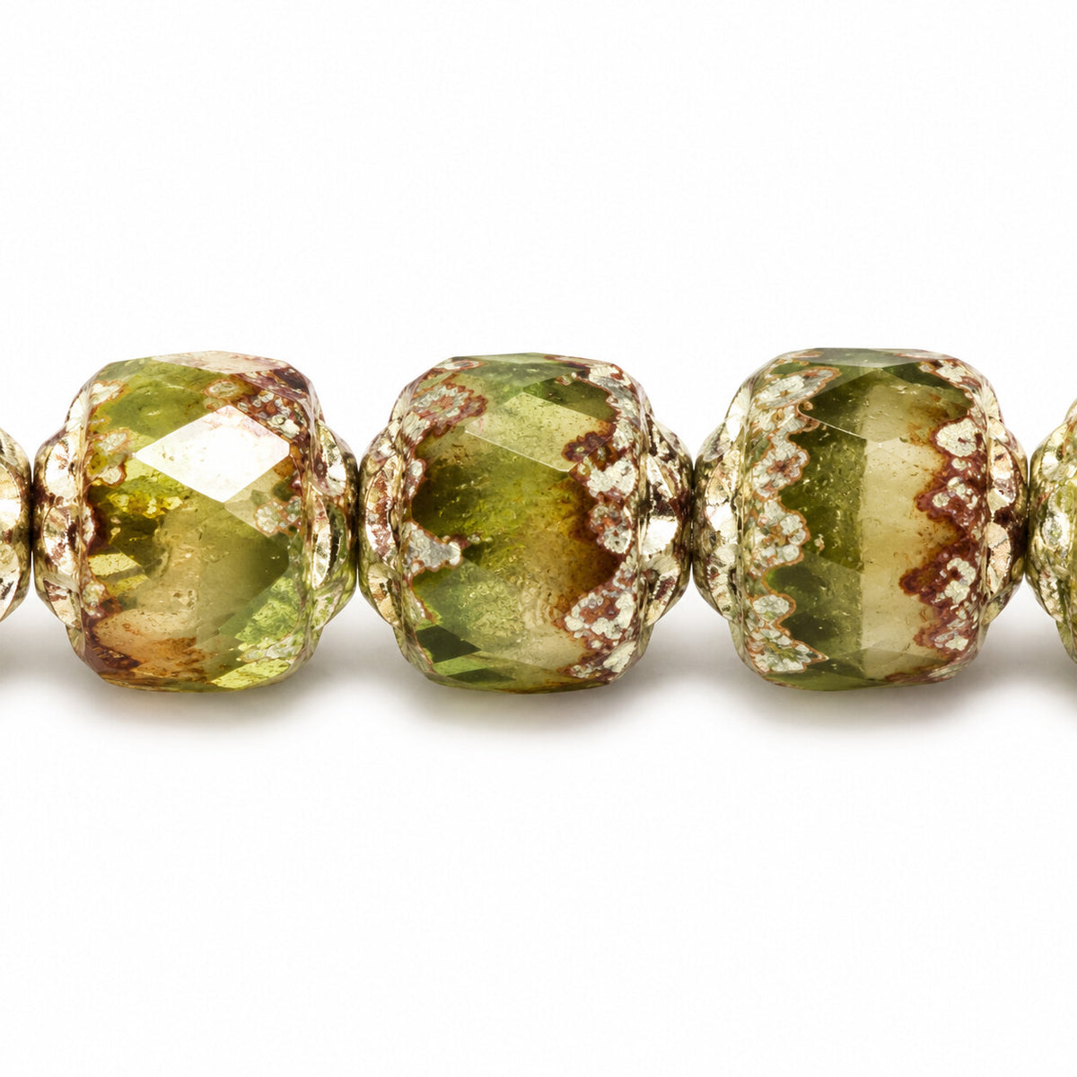 Cathedral Faceted Fire Polished Beads, X3101 Antique Silver Patina (x3101-81002), Glass, Czech Republic