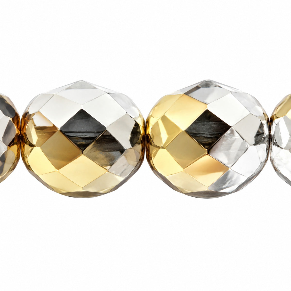 Faceted Round Fire Polished Beads, Crystal 98550 (00030-98550), Glass, Czech Republic