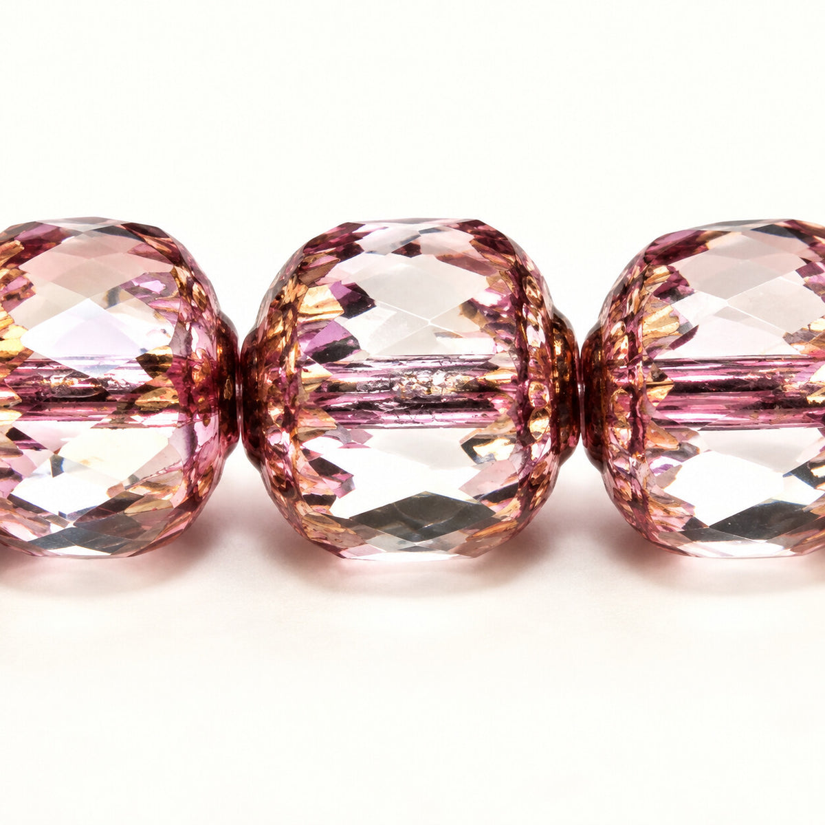 Cathedral Faceted Fire Polished Beads, Crystal Bronze (00030-14415), Glass, Czech Republic