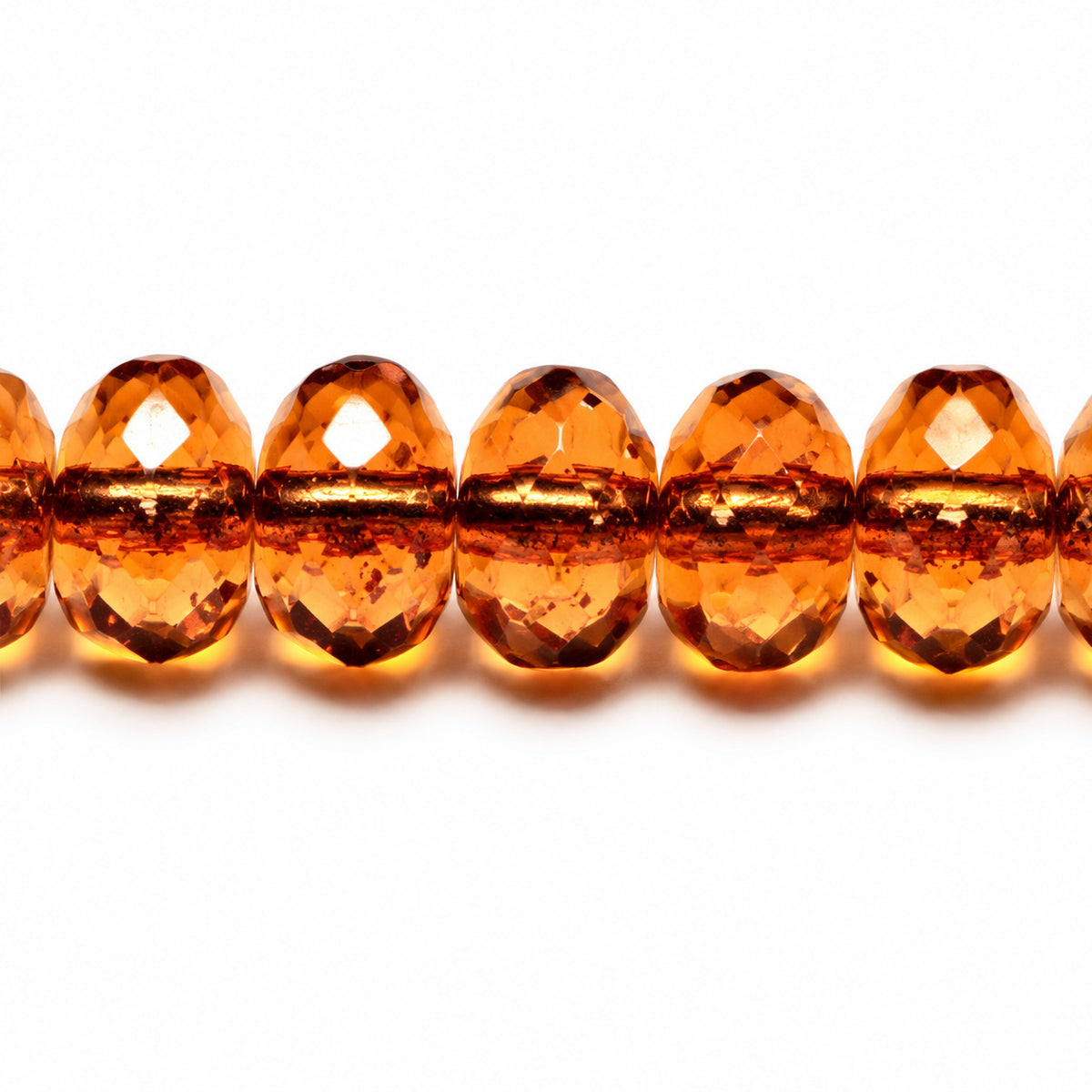 Special Cut Faceted Fire Polished Beads, Transparent Brown (10220), Glass, Czech Republic