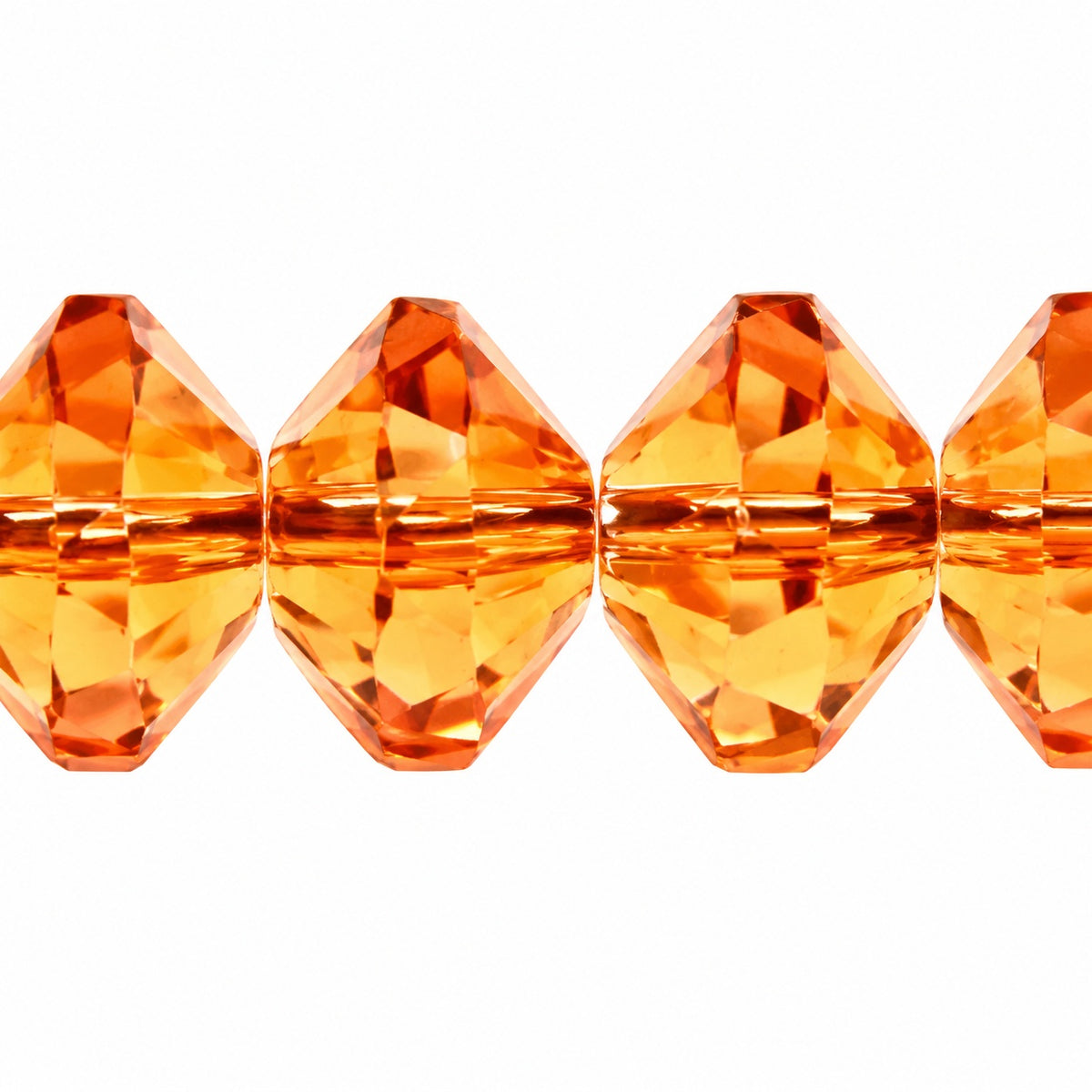 Faceted Special Cut Beads, Transparent Pink (70140), Glass, Czech Republic