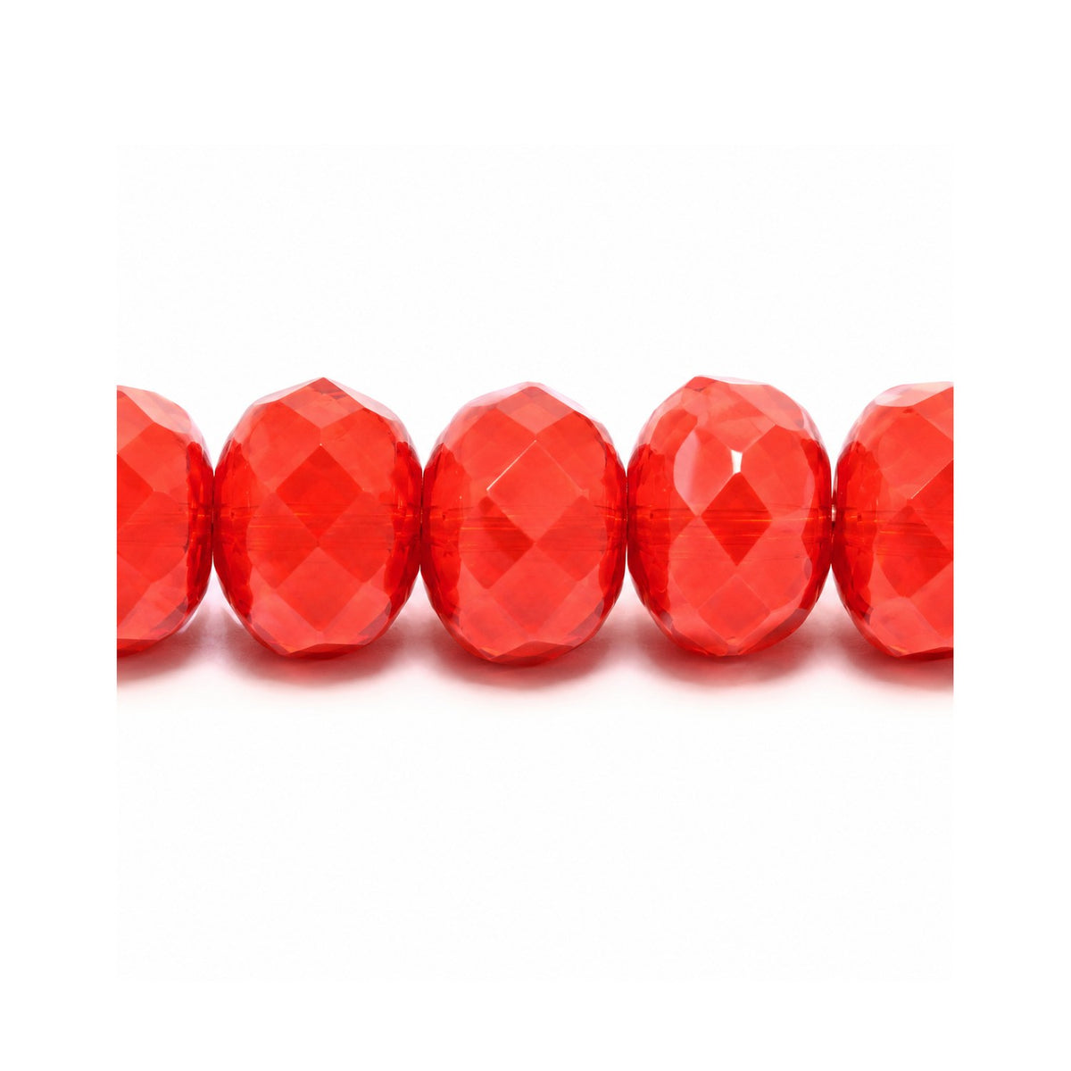 Special Cut Faceted Fire Polished Beads, Red (93190), Glass, Czech Republic