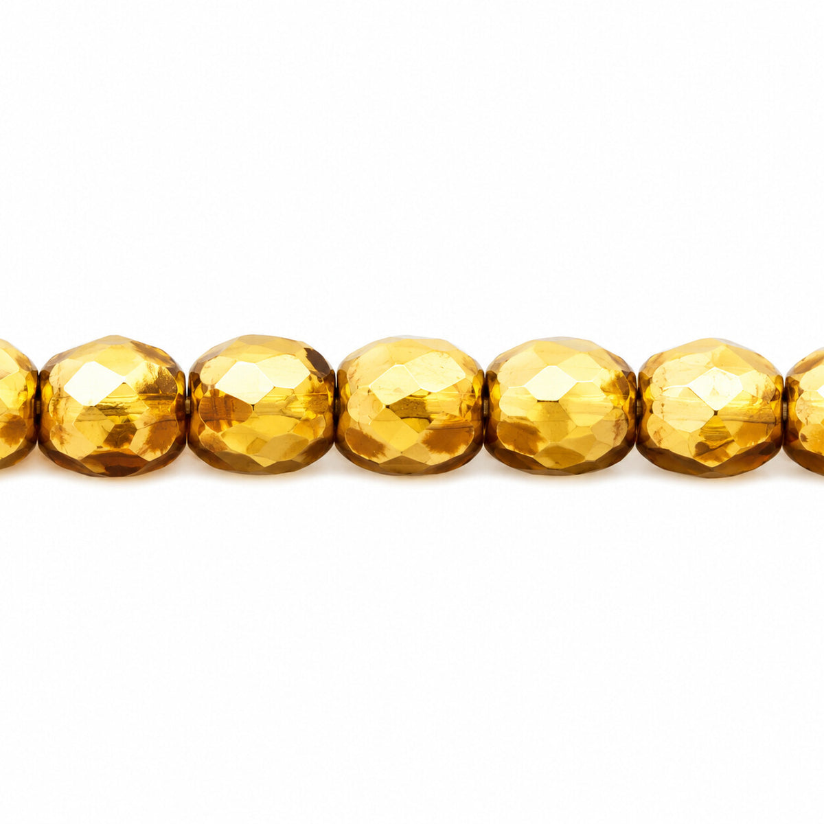Cut & Faceted Fire Polished Beads, Chalk White Travertin (03000-86800), Glass, Czech Republic