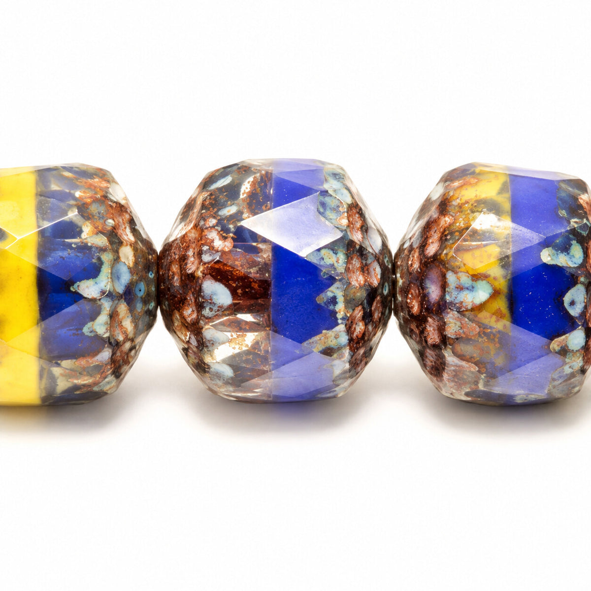 Cathedral Faceted Fire Polished Beads, X1014 Stain Strong (x1014-86805), Glass, Czech Republic