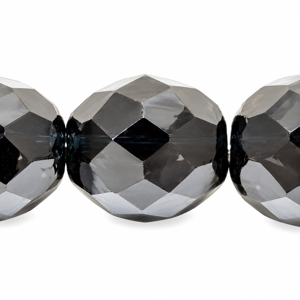 Faceted Round Fire Polished Beads, 30340 (30340), Glass, Czech Republic