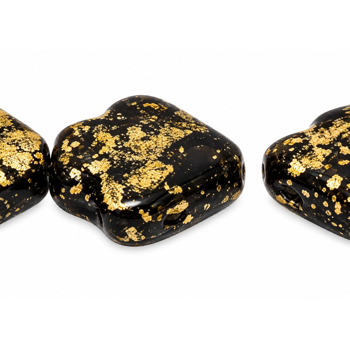 Arrow Beads - Hole From Top To Bottom, Black 47901 (23980-47901), Glass, Czech Republic