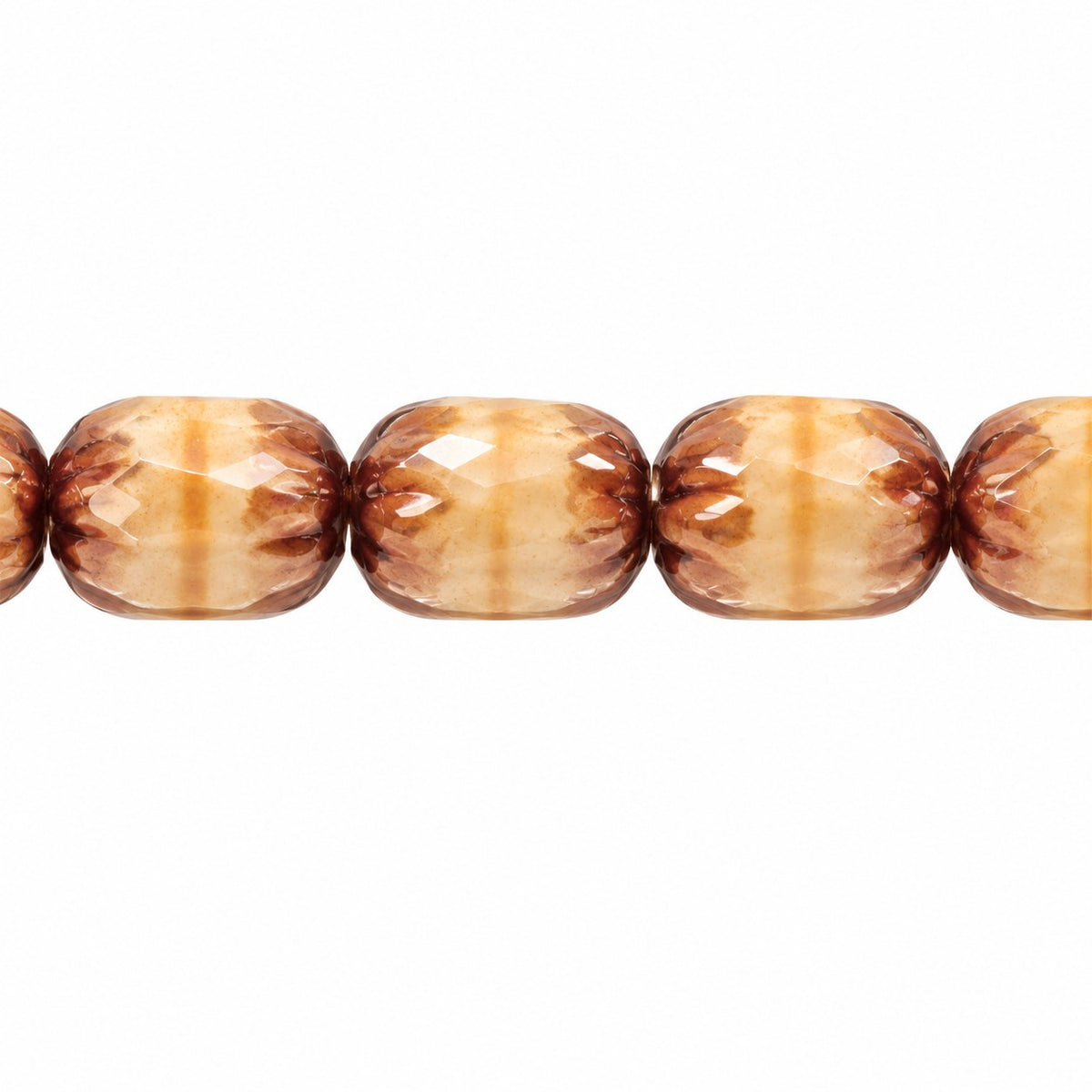 Faceted Fire Polished Beads Special Cut, Beige Bronze (13020-14415), Glass, Czech Republic