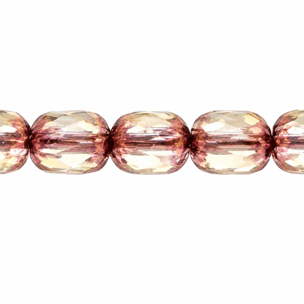 Faceted Fire Polished Beads Special Cut, Transparent Yellow Bronze (80120-14415), Glass, Czech Republic