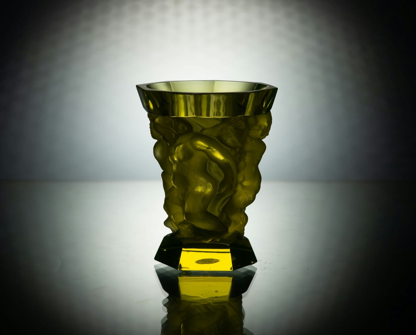Children Vase – Uranium Art Glass, Czech Republic, OUTLET