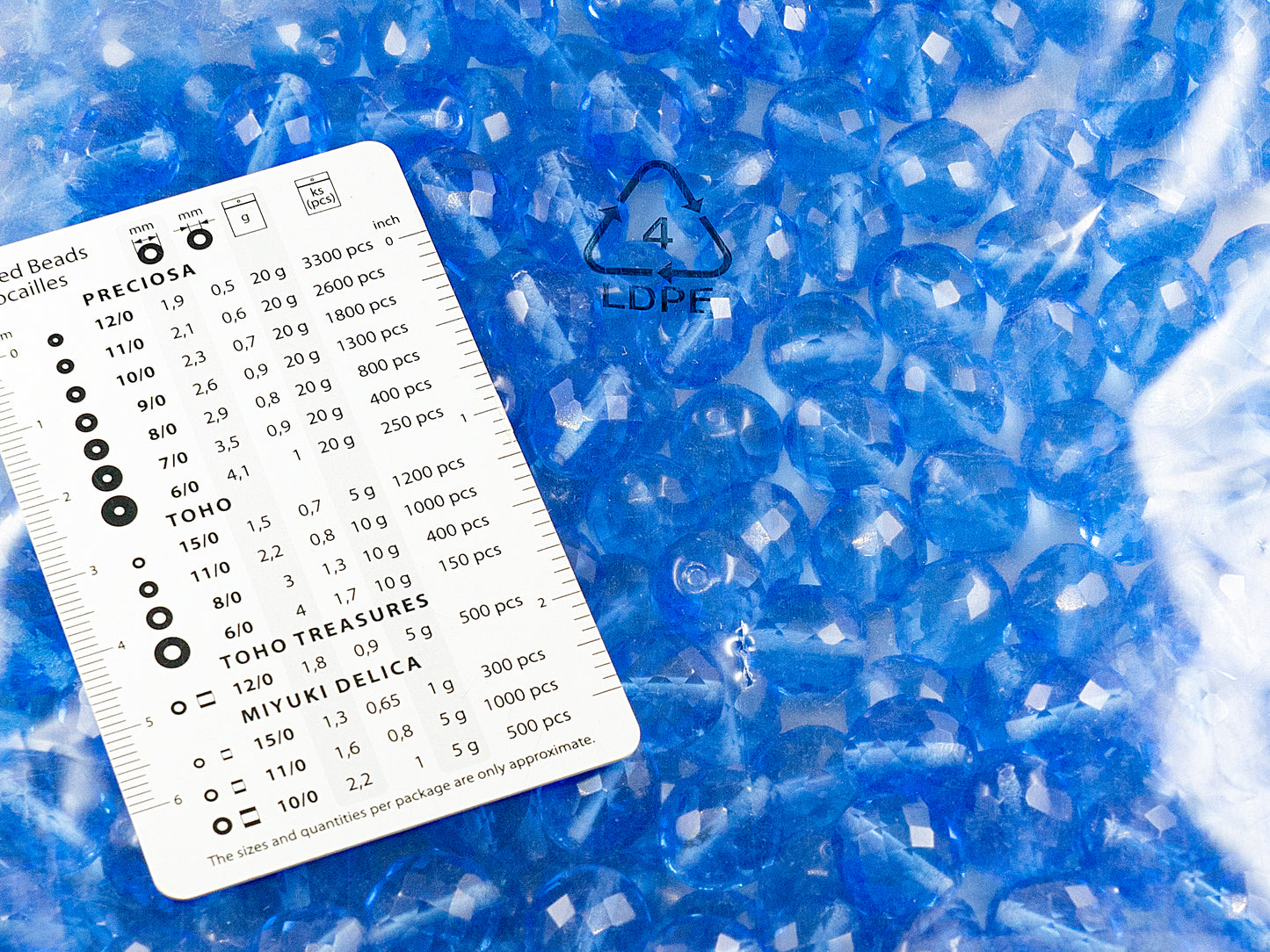 アウトレット 250g ファセット加工 ファイアポリッシュ ラウンドビーズ 14 x 14 mm 透明ブルー (30040) ガラス チェコ共和国