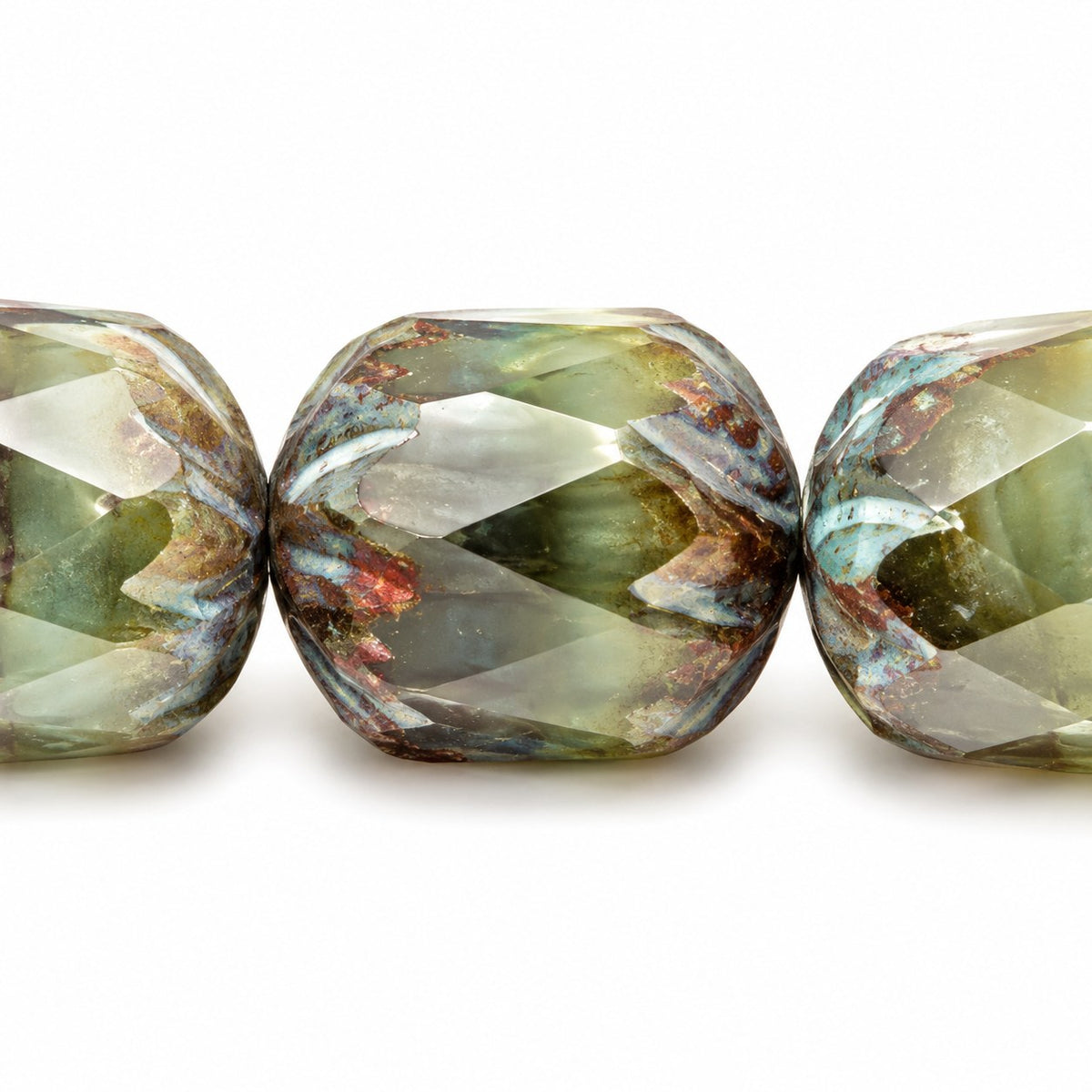 Faceted Fire Polished Beads Special Cut, X1125 Stain Strong (x1125-86805), Glass, Czech Republic