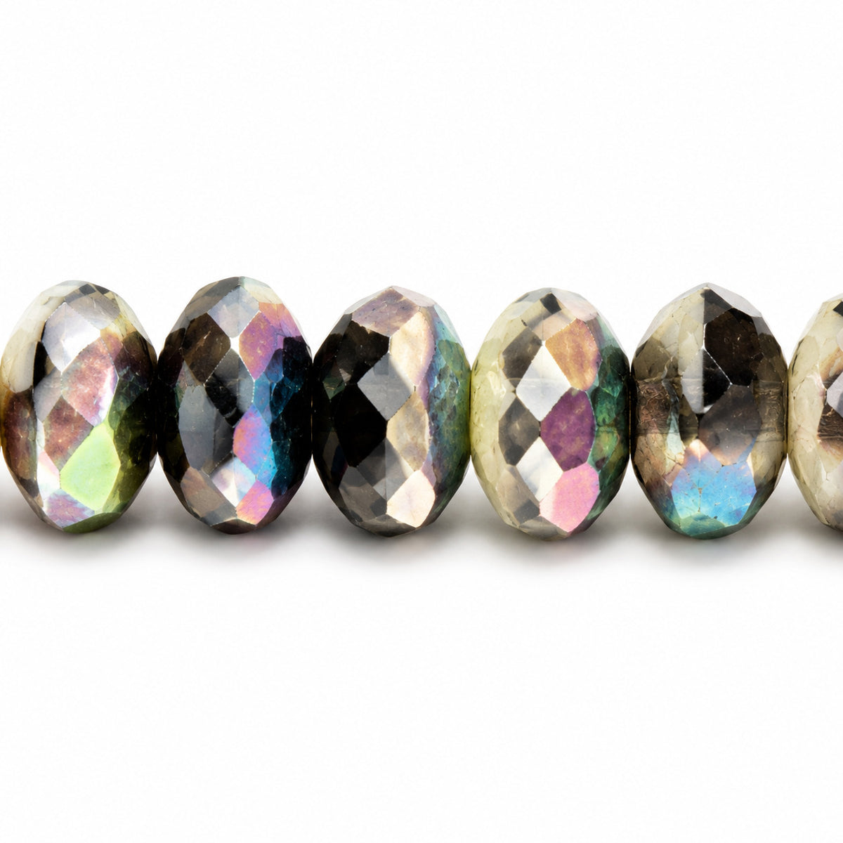 Special Cut Faceted Fire Polished Beads, Gc002 Crystal Vitrail Medium Coating (gc002-28101), Glass, Czech Republic