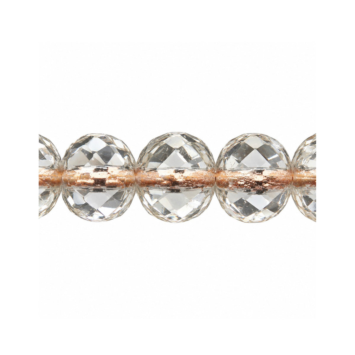 Special Cut Faceted Fire Polished Beads, Crystal Copper Lined (00030-68105), Glass, Czech Republic