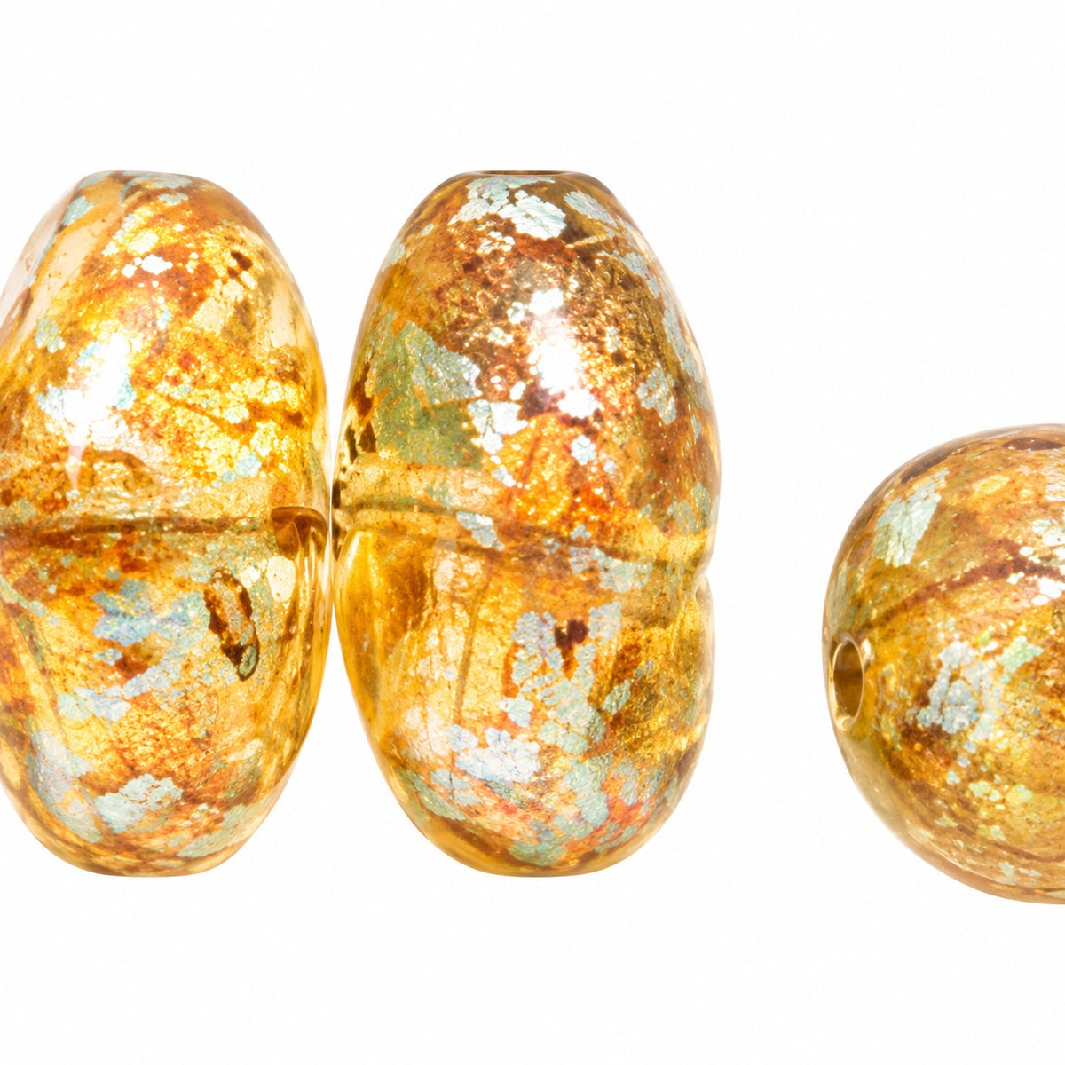 Pressed Rondelle Beads, Crystal Travertin 94322 (00030-86800-94322), Glass, Czech Republic