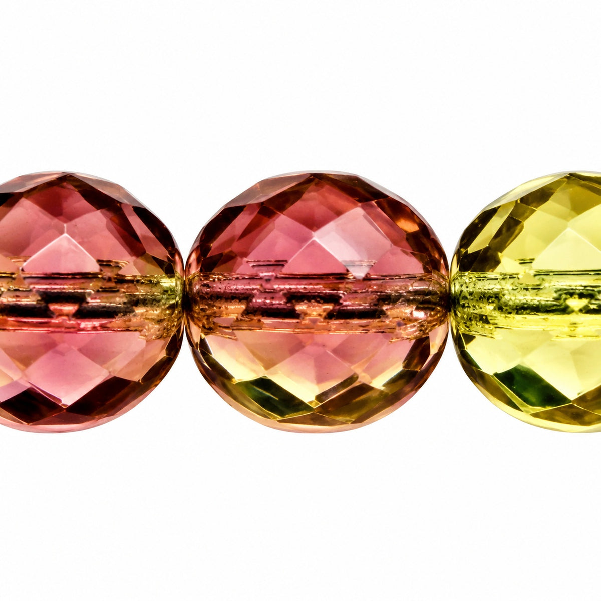 Faceted Round Fire Polished Beads, T0090 (t0090), Glass, Czech Republic