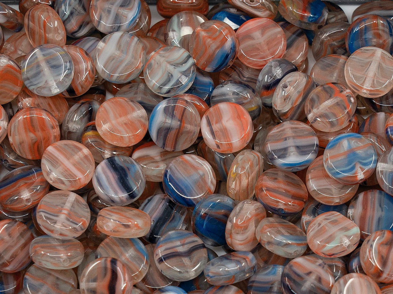 OUTLET Pressed Beads, mm, Glass, Czech Republic