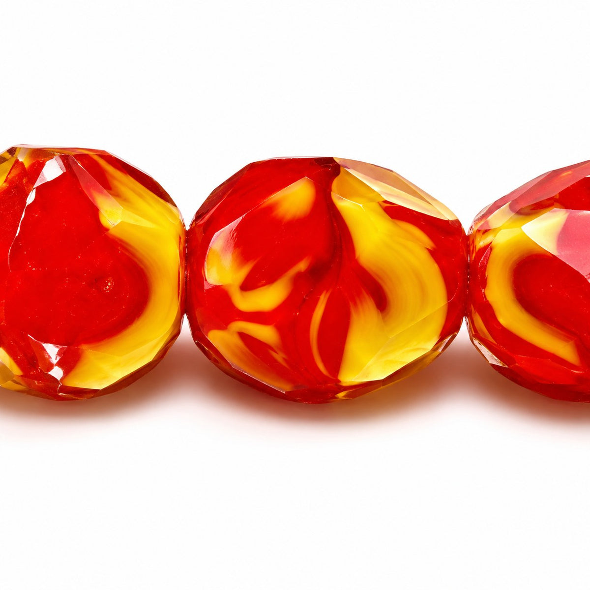 Fire Polished Faceted Stone-Like Beads Special Cut, Gc016 (gc016), Glass, Czech Republic