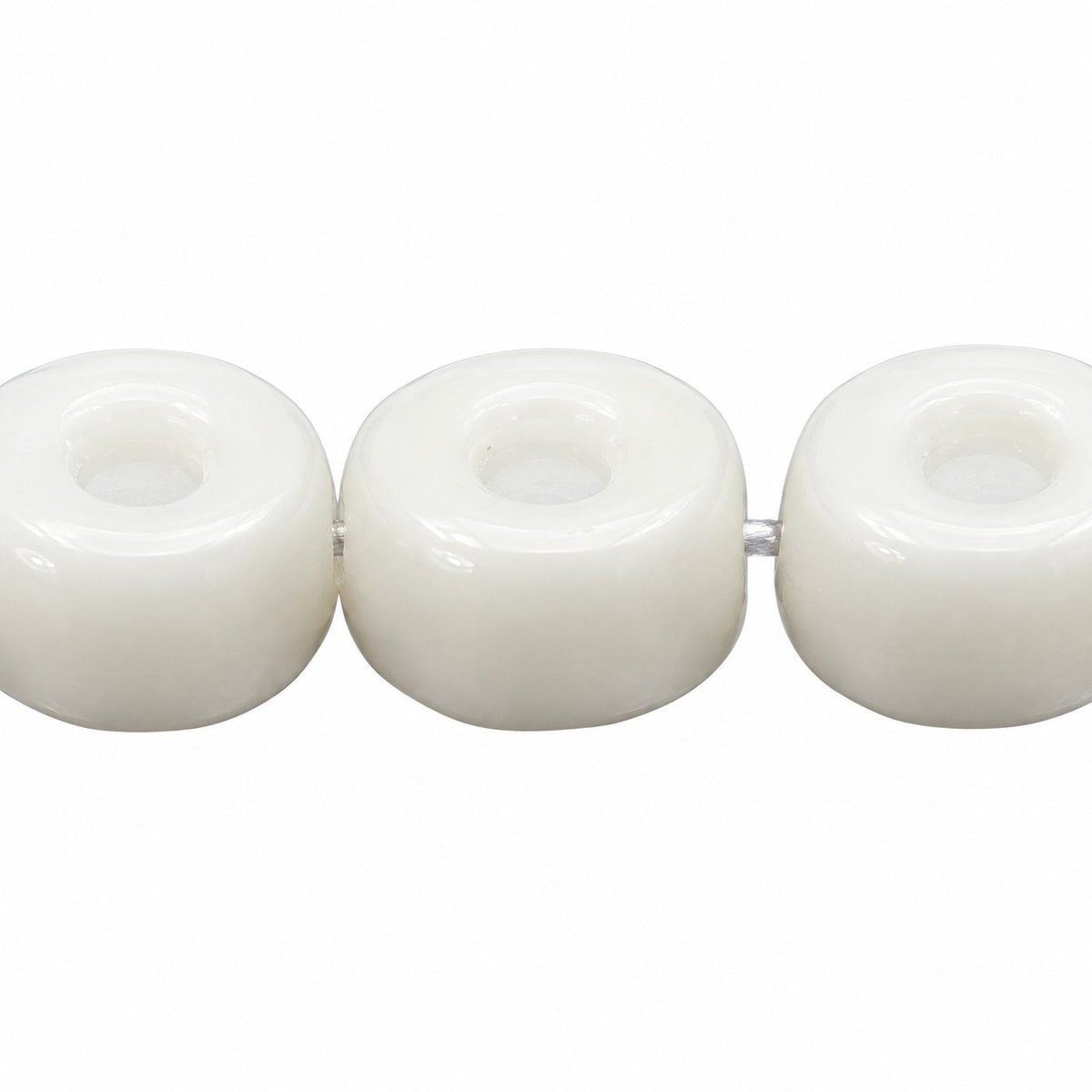 Triple Hole Beads, Crystal, Transparent 111-77-794 8X4Mm 00030, Chalk White (3000), Glass, Czech Republic