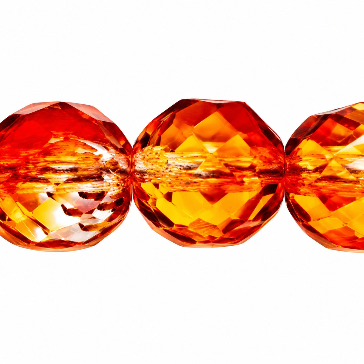 Faceted Round Fire Polished Beads, T0320 (t0320), Glass, Czech Republic